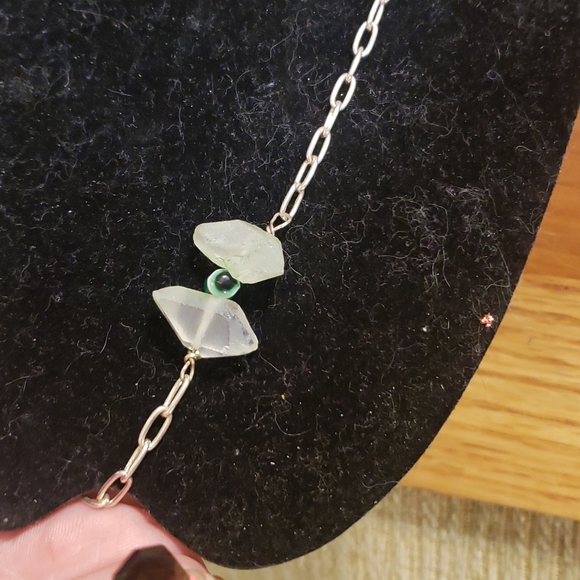 The evil eye / green quartz and sterling silver  oval chain. Protection from neg - Picture 5 of 11